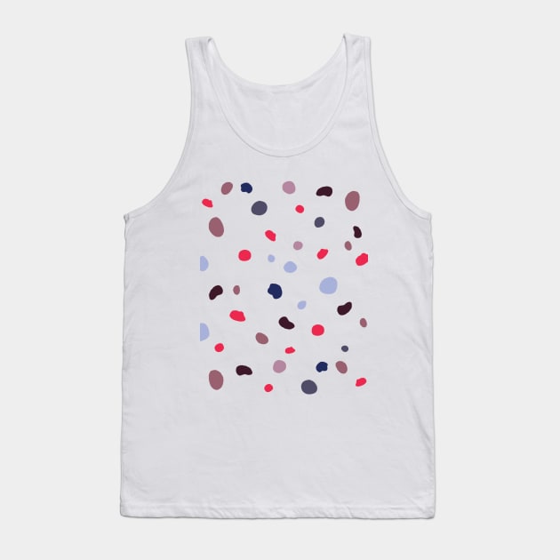 Colorful handmade polka dot pattern Tank Top by OgyDesign
